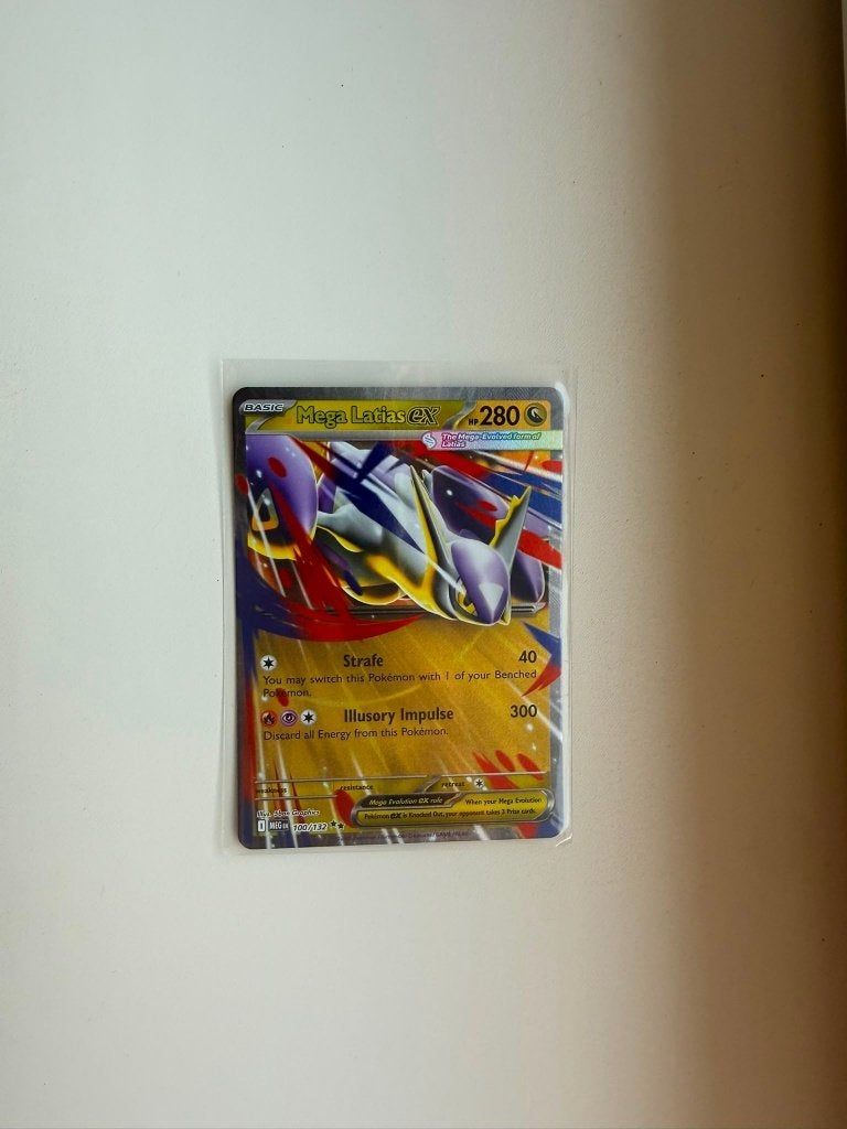 Mega Latias EX 100 Mega Evolution, Ophalen of Verzenden, Nieuw, Losse kaart, Foil