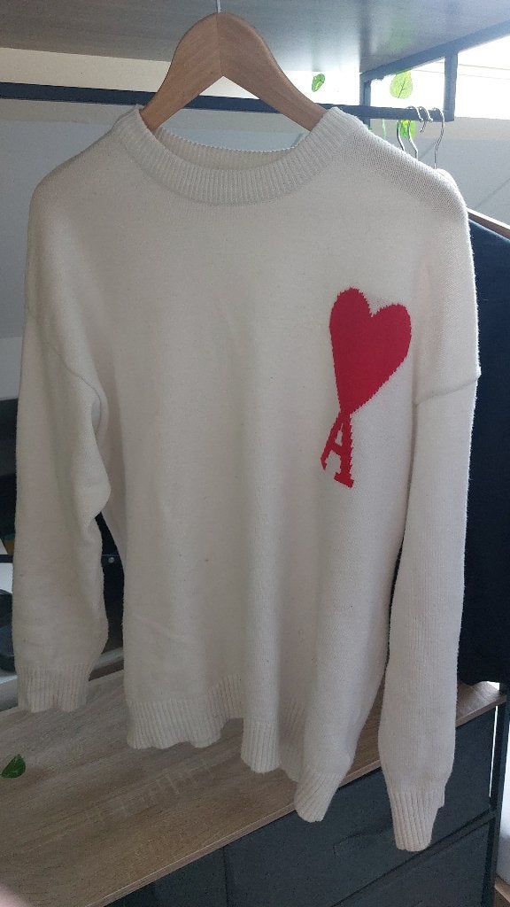Ami paris trui, Kleding | Heren, Truien en Vesten, Maat 48/50 (M), Ami Paris, Wit, Ophalen of Verzenden