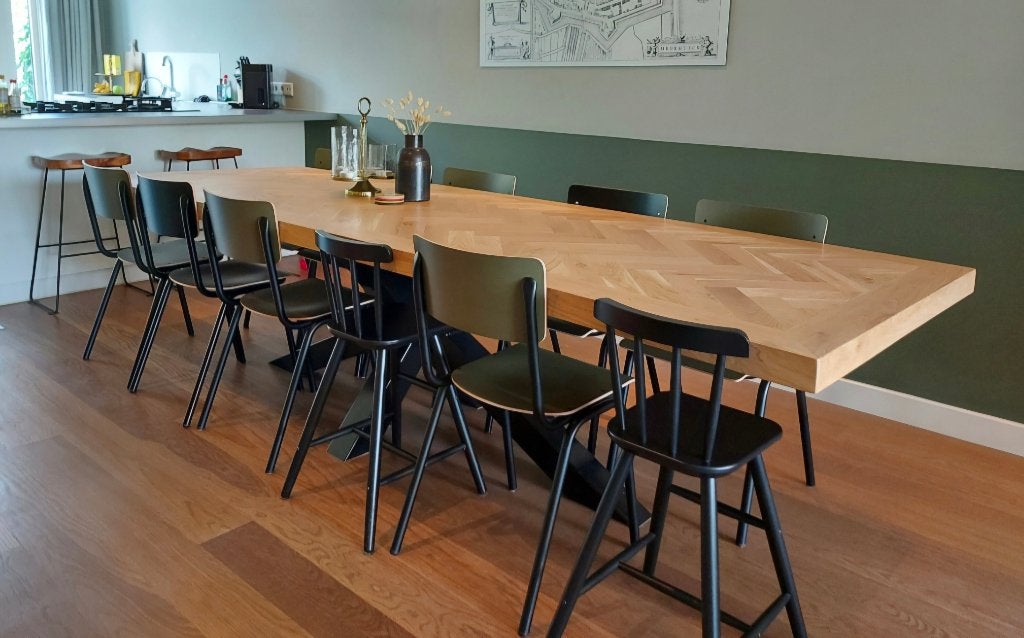 Zuiver eetkamerstoelen Back To School 10 stuks, Ophalen, Gebruikt, Zwart, Vijf, Zes of meer stoelen