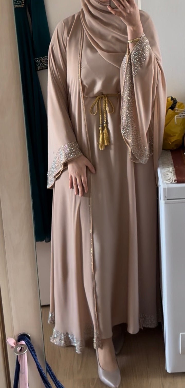Abaya, Maat 46/48 (XL) of groter, Ophalen of Verzenden, Zo goed als nieuw, Roze