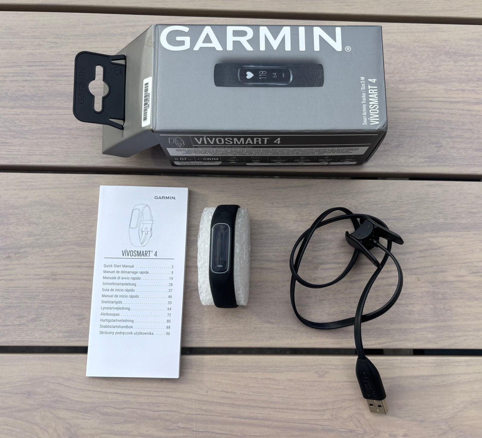 Garmin Vivosmart 4 zwart met toebehoren, Ophalen of Verzenden, Gebruikt, Garmin