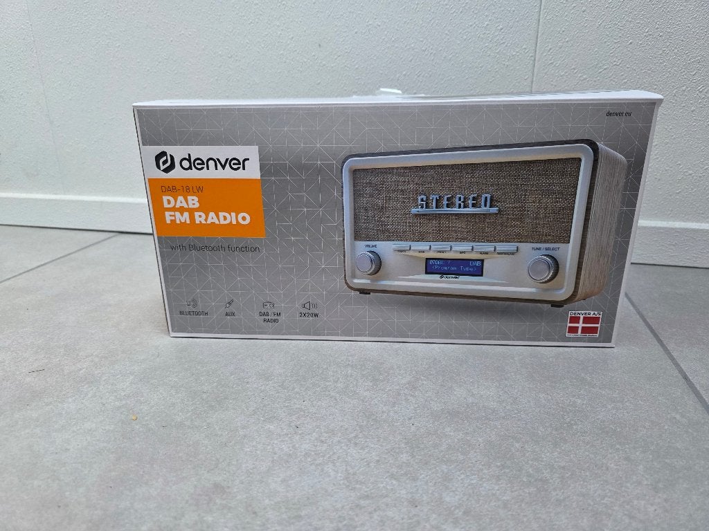 Denver DAB-18 DAB/FM Radio met Bluetooth - Nieuw in doos, Ophalen of Verzenden, Nieuw, Radio
