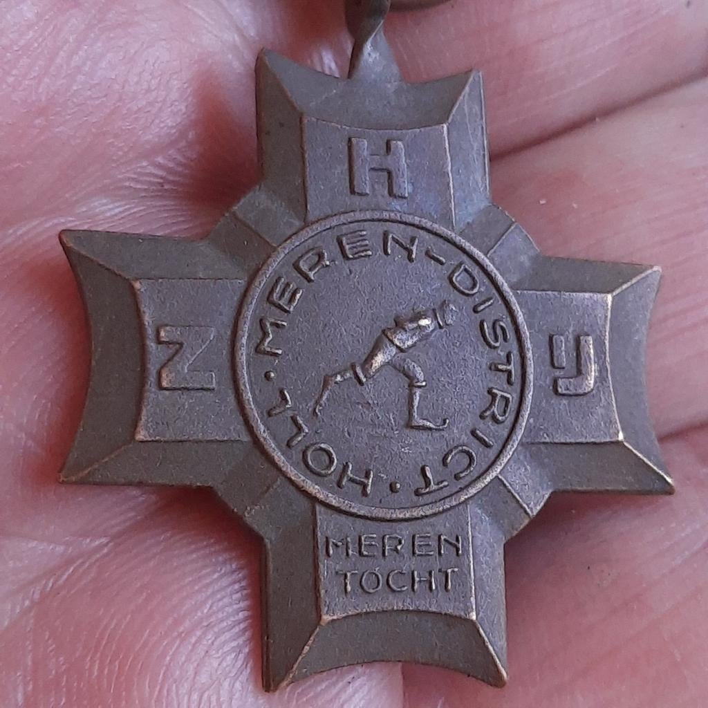 Schaatsen Medaille Merentocht ZHIJ, Postzegels en Munten, Penningen en Medailles, Verzenden, Overige materialen