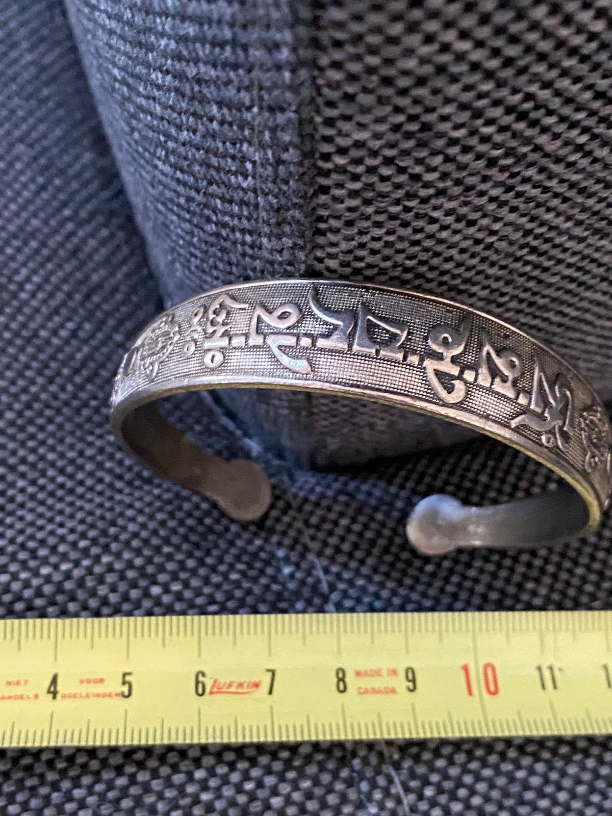 Armband met mantra gemerkt, Verzenden, Zo goed als nieuw, Goud