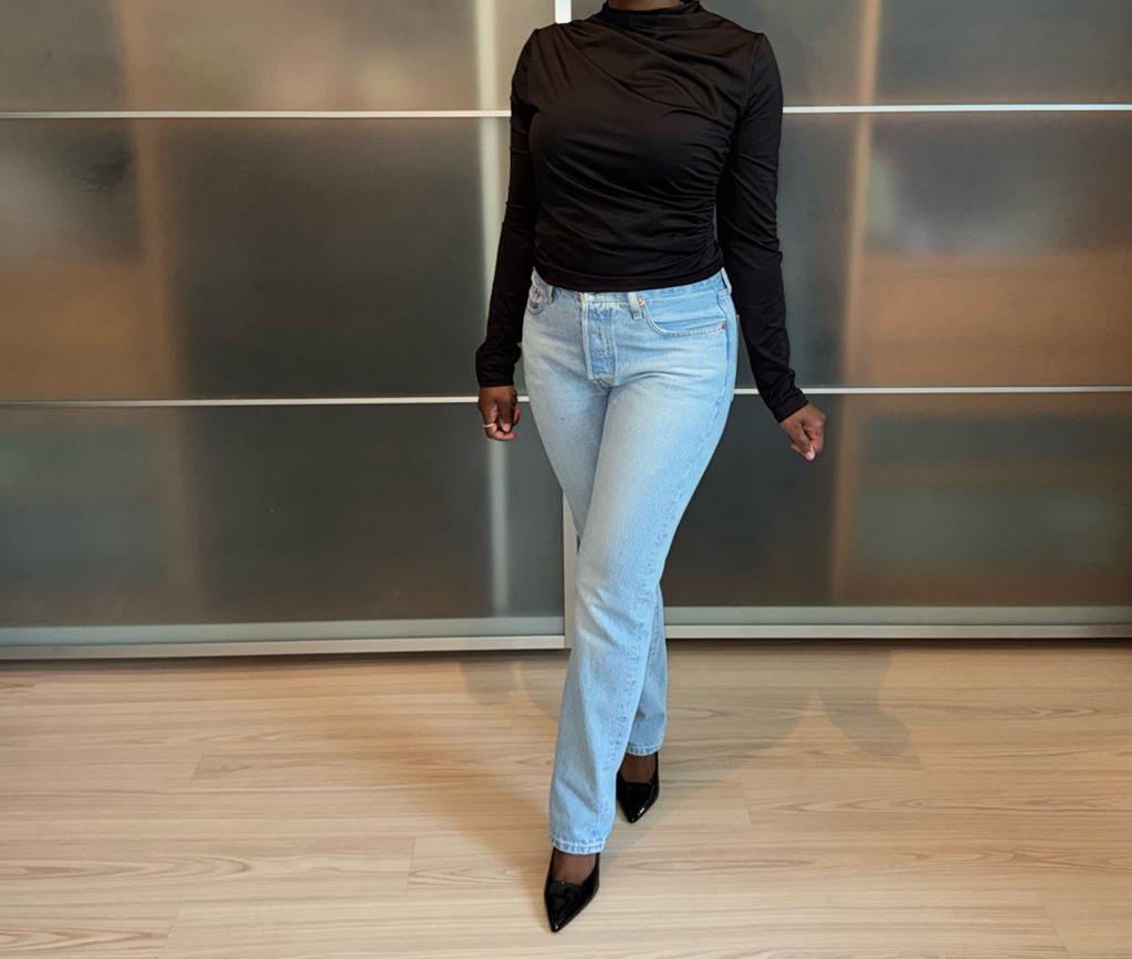Levi straight leg jeans 27/30, Verzenden, Zo goed als nieuw, Blauw, W27 (confectie 34) of kleiner