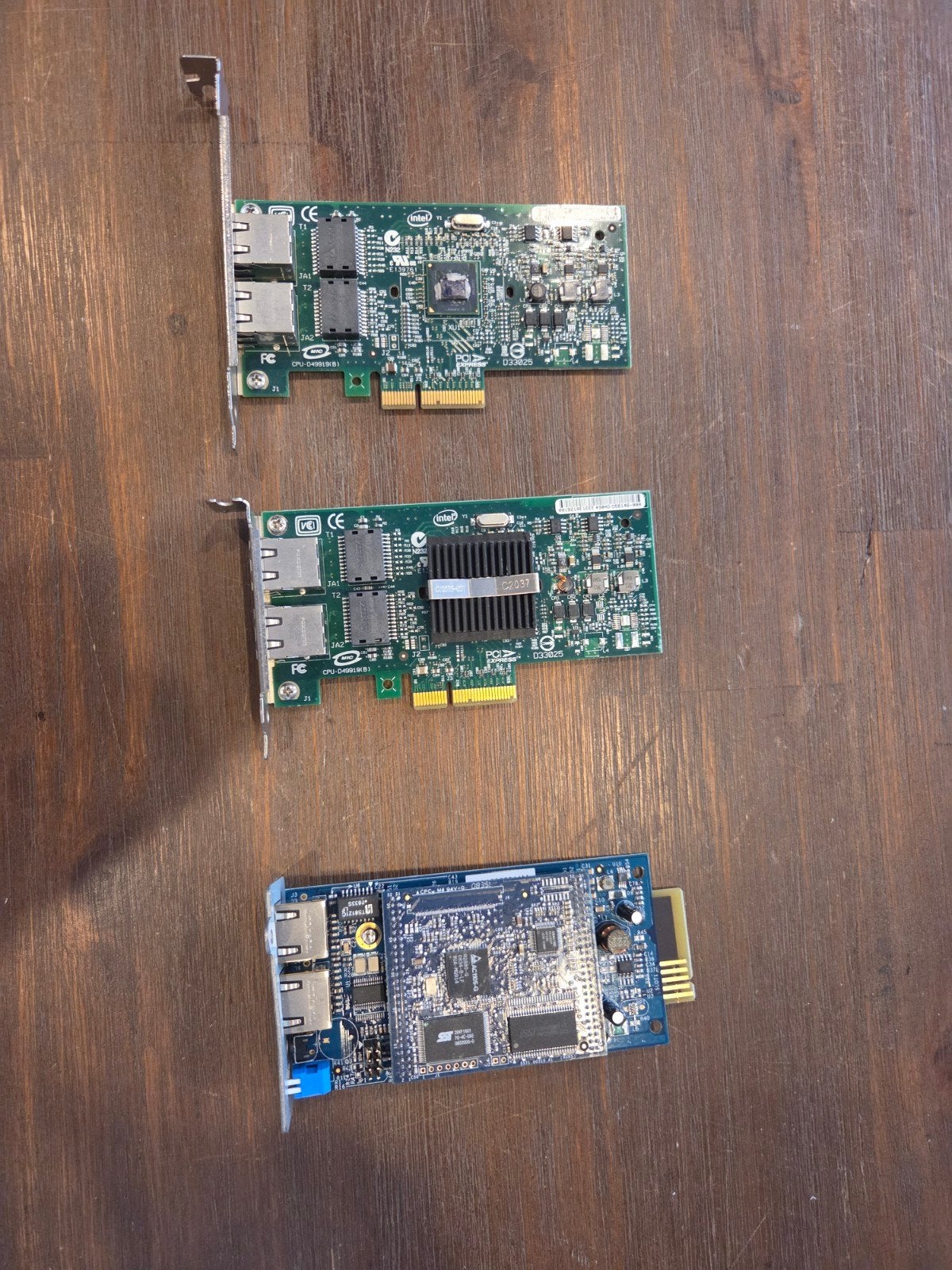 Set van 3 Netwerkkaarten / Server Adapters (Intel Dual Port, Computers en Software, Ophalen of Verzenden