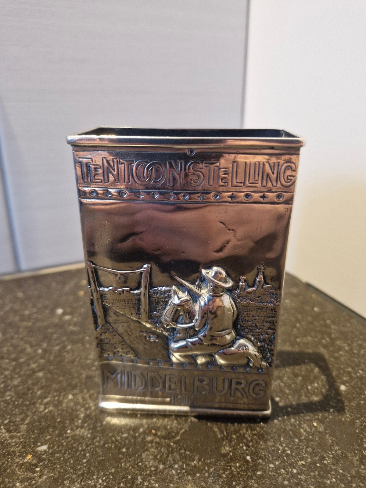 Zilveren luciferhouder Tentoonstelling Middelburg 1913, Ophalen of Verzenden