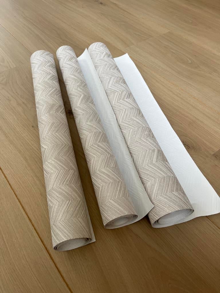 3 rollen behang met patroon Altagamma, Ophalen of Verzenden, Beige