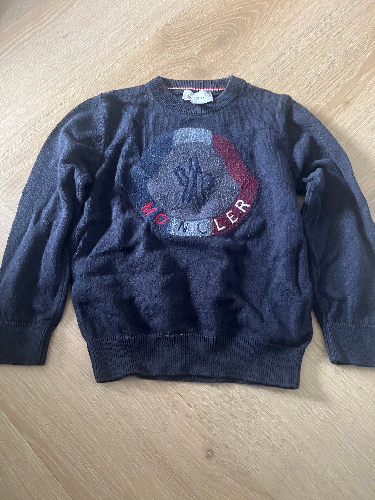 Moncler trui voor kinderen - Donkerblauw 104, Ophalen of Verzenden, Gebruikt, Jongen of Meisje