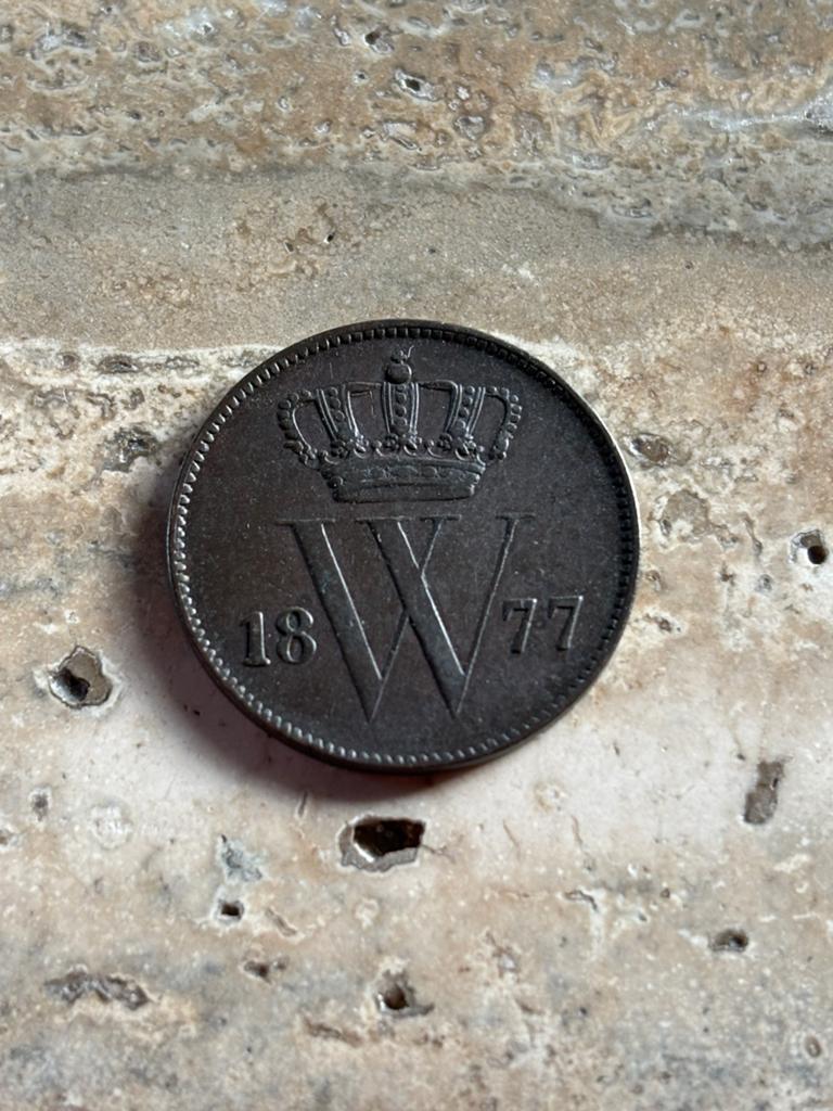 1 cent 1877 Willem III, mooie kwaliteit, Ophalen of Verzenden, Koning Willem III, 1 cent, Losse munt