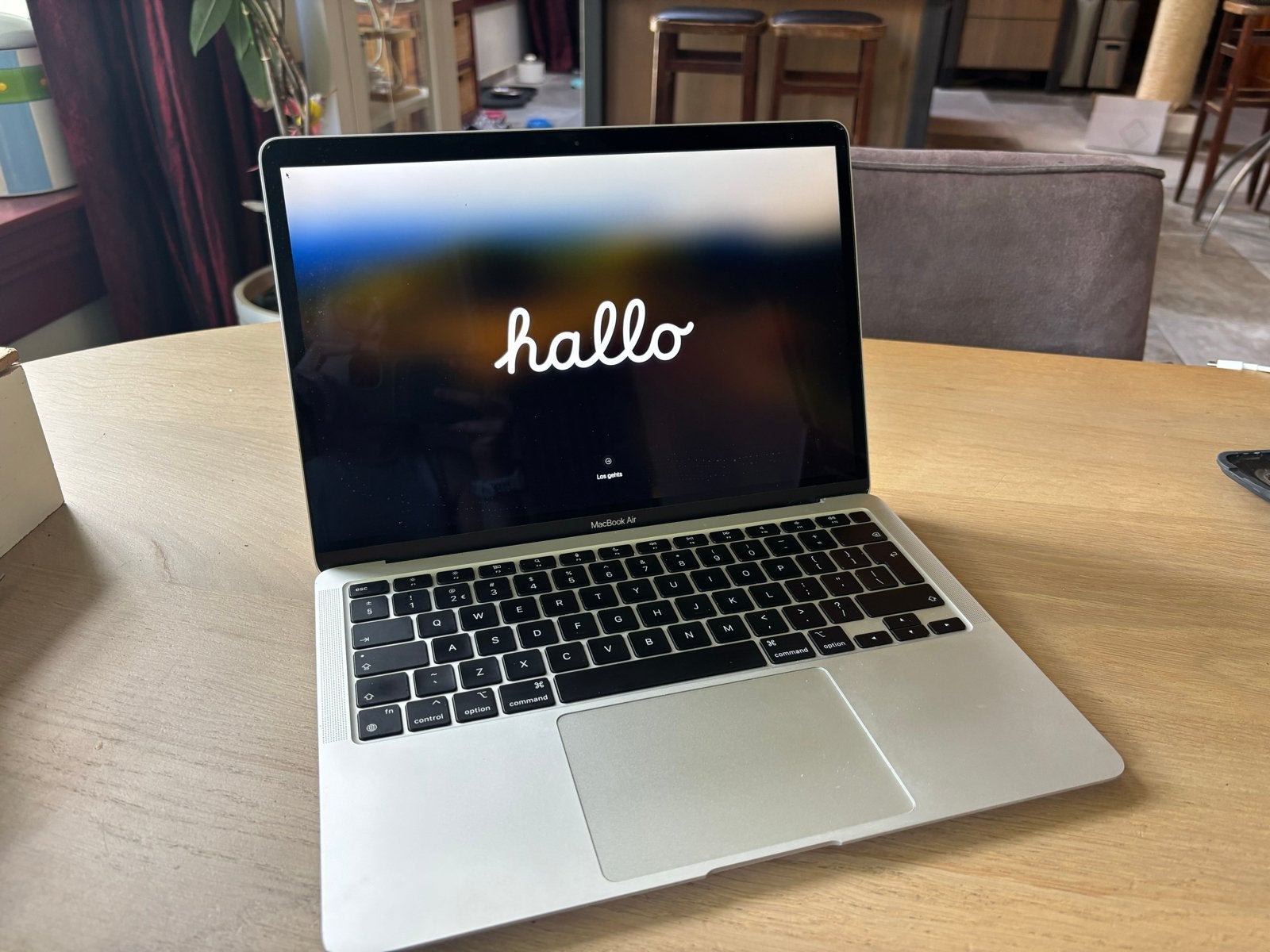 MacBook Air 13 inch 2020, M1/8 GB/256 GB, Gebruikt, 256 GB, Qwerty, 8 GB