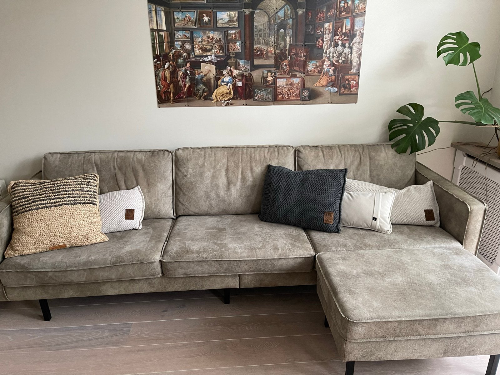 Be Pure Home Rodeo Bank 3.5 zits met hocker, Huis en Inrichting, Ophalen, Gebruikt, Driepersoons, 75 tot 100 cm