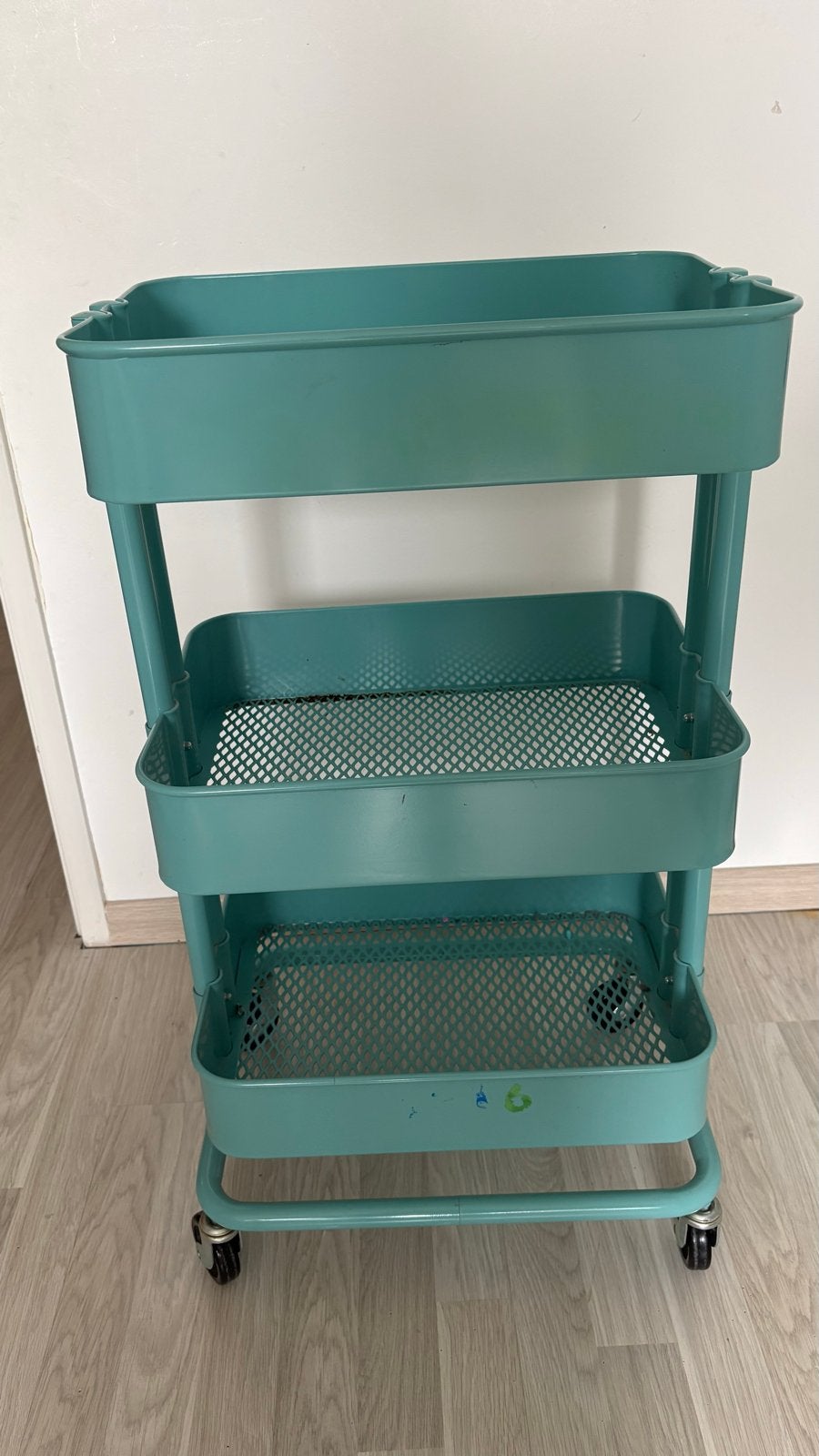 IKEA Raskog keukentrolley - Gebruikt maar klaar voor ronde 2, Huis en Inrichting, Ophalen, Gebruikt, Groen, Metaal
