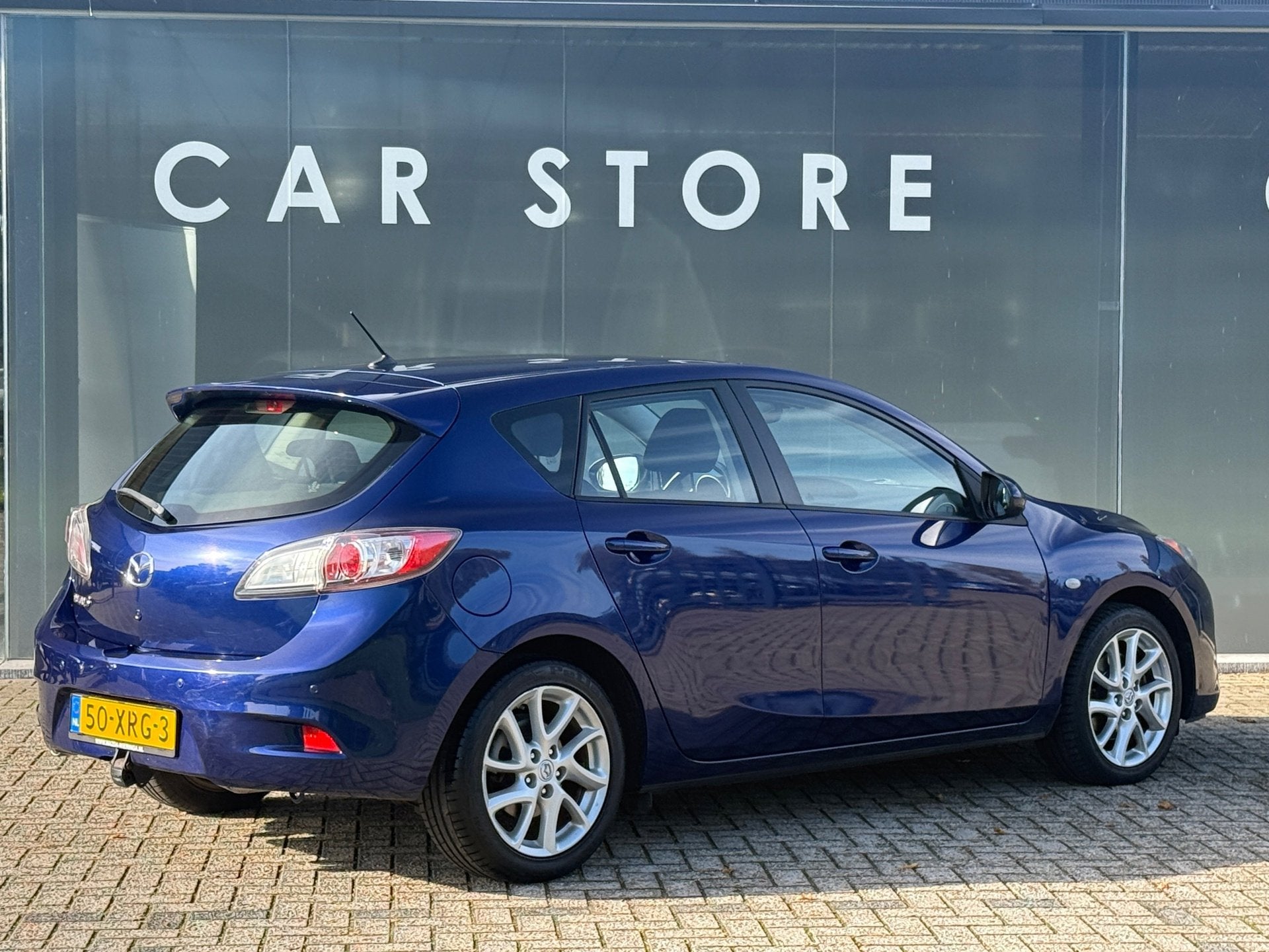 Mazda 3 2.0 Automaat Navigator Navi|Carplay|Stoelver|Trekhaa, Auto's, Euro 5, Stof, Gebruikt, Zwart