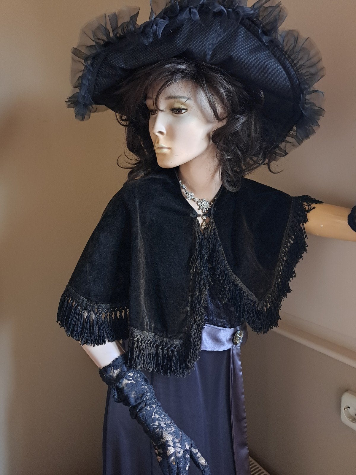 Vintage etalagepop met pruik en hoed, Antiek en Kunst, Curiosa en Brocante, Ophalen
