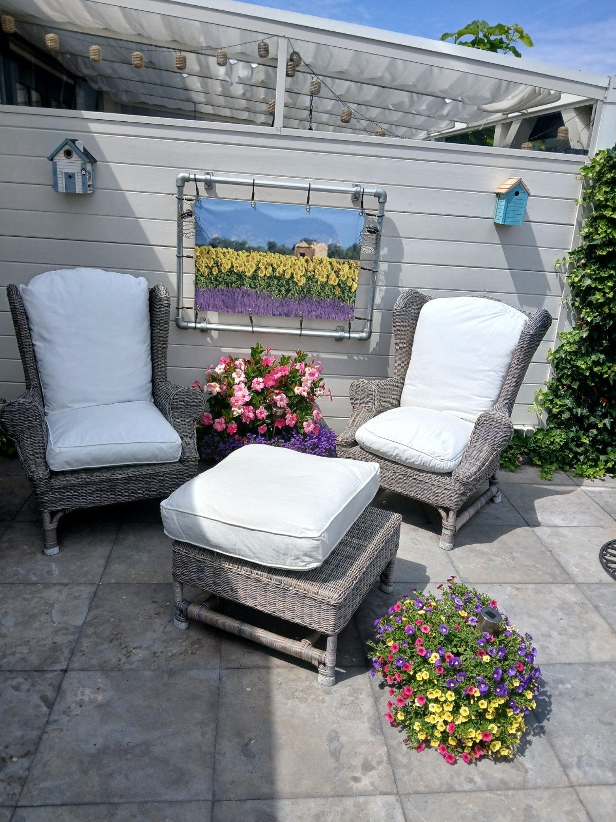 Riviera maison nicolaas wingchair set, Ophalen of Verzenden, Zo goed als nieuw, Wicker