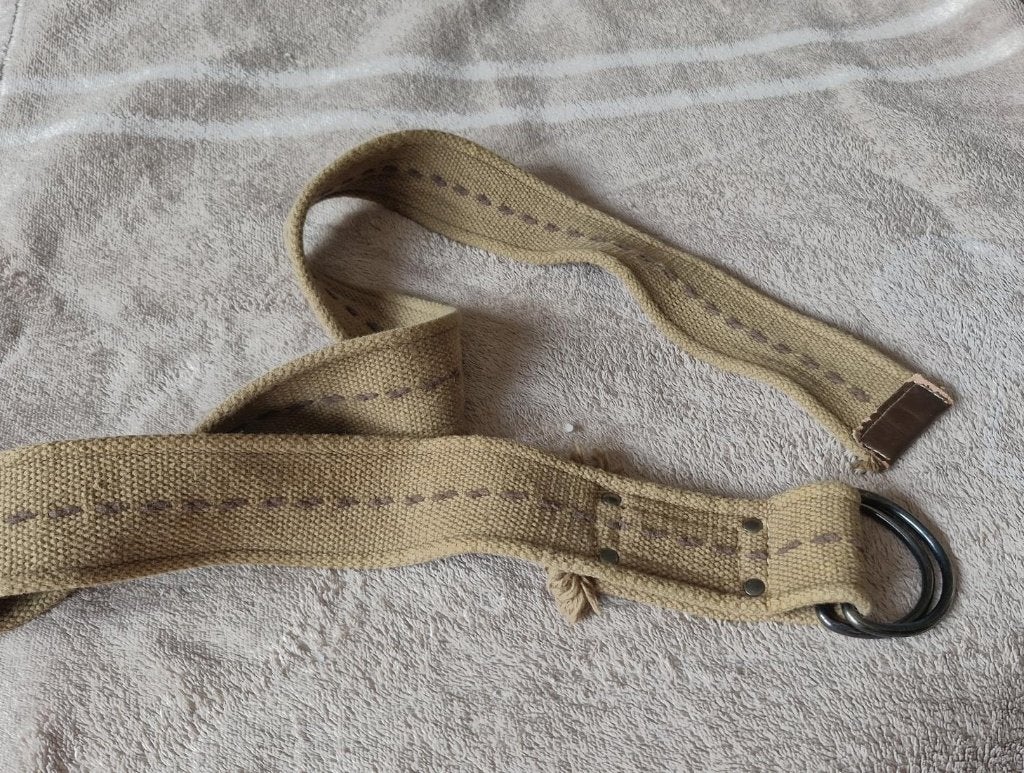 Heren riem - khaki/beige/bruin - 115 cm, Bruin, Verzenden, 115 cm of meer, Riem of Ceintuur