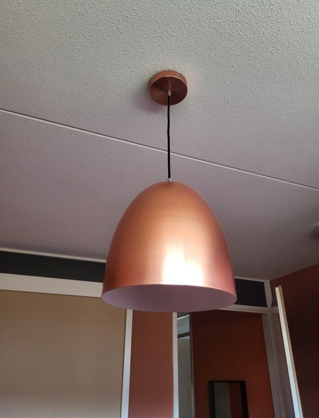 Hanglamp koperkleurig, Ophalen, Zo goed als nieuw