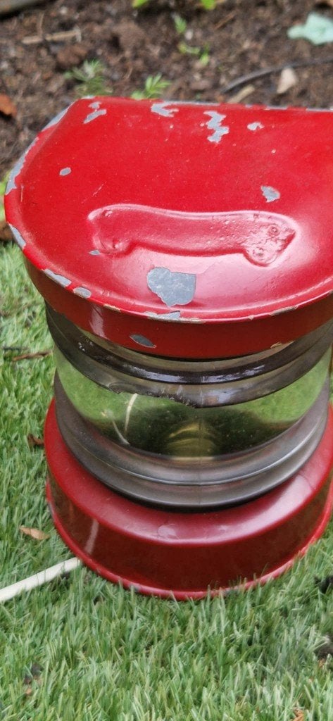 Antieke lamp voor de scheepvaart ( brocante ), Ophalen of Verzenden