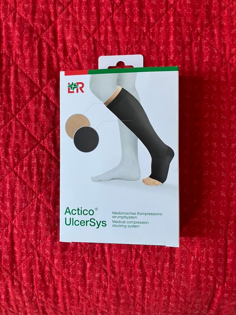 Nieuwe Compressiekousen met open teen maat L, Ophalen of Verzenden, Nieuw, Apparaat