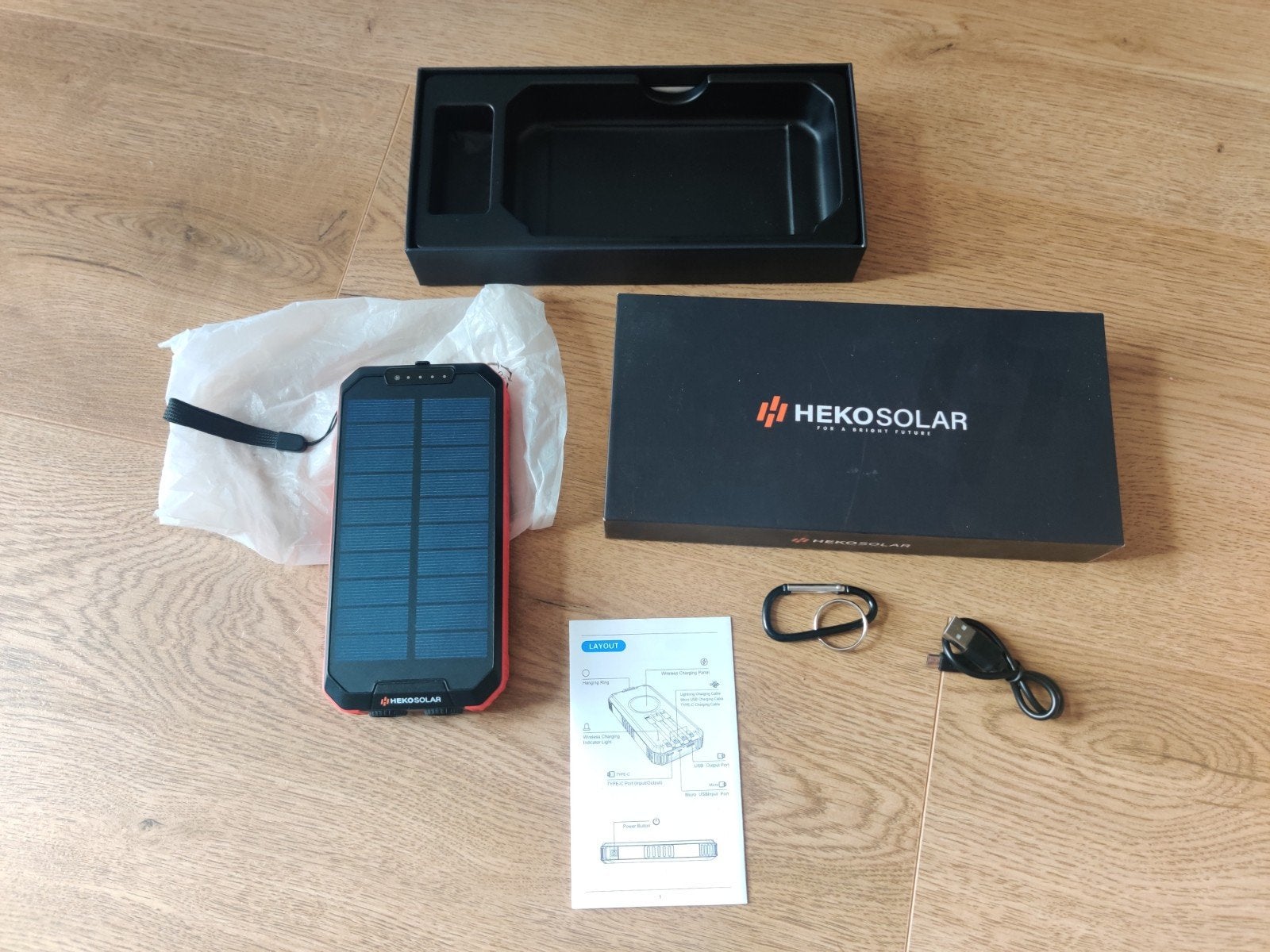Hekosolar Powerbank 30.000 mAh battery, Ophalen of Verzenden, Zo goed als nieuw, Hekosolar