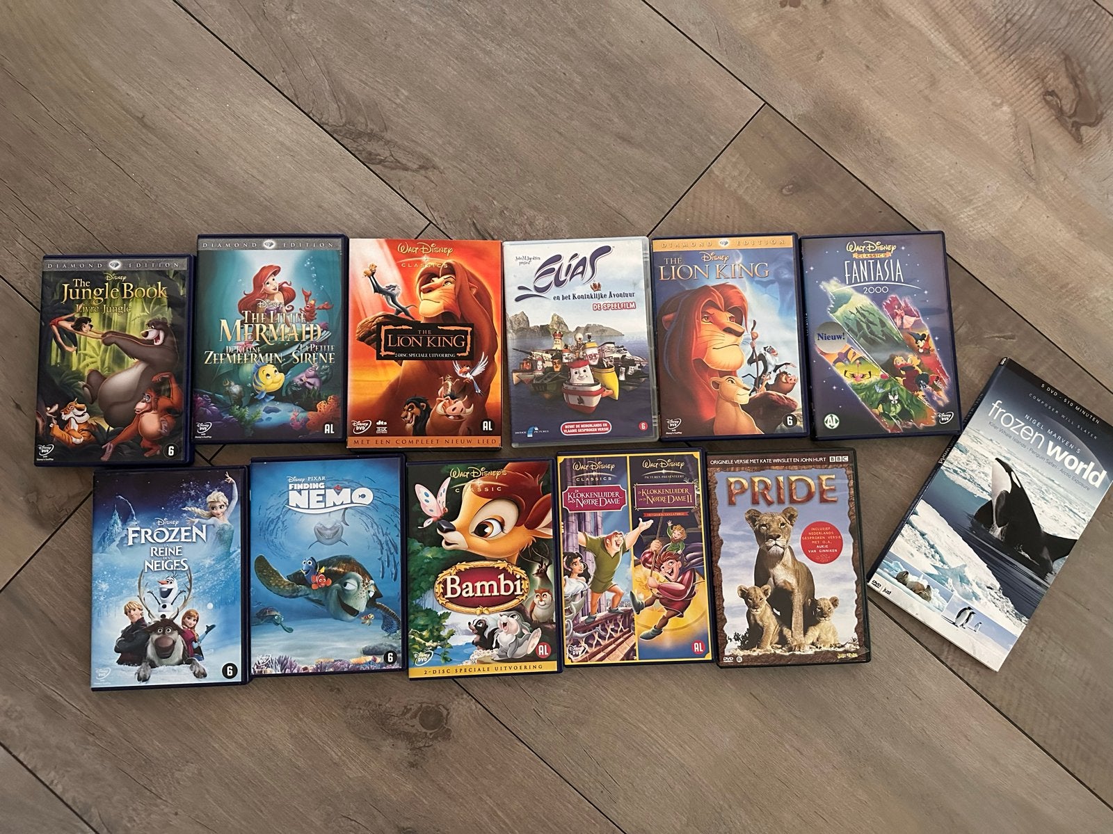 Disney DVD Collectie: Frozen, Nemo, Lion King, Bambi & meer, Gebruikt, Animatie, Verzamelbox, Alle leeftijden
