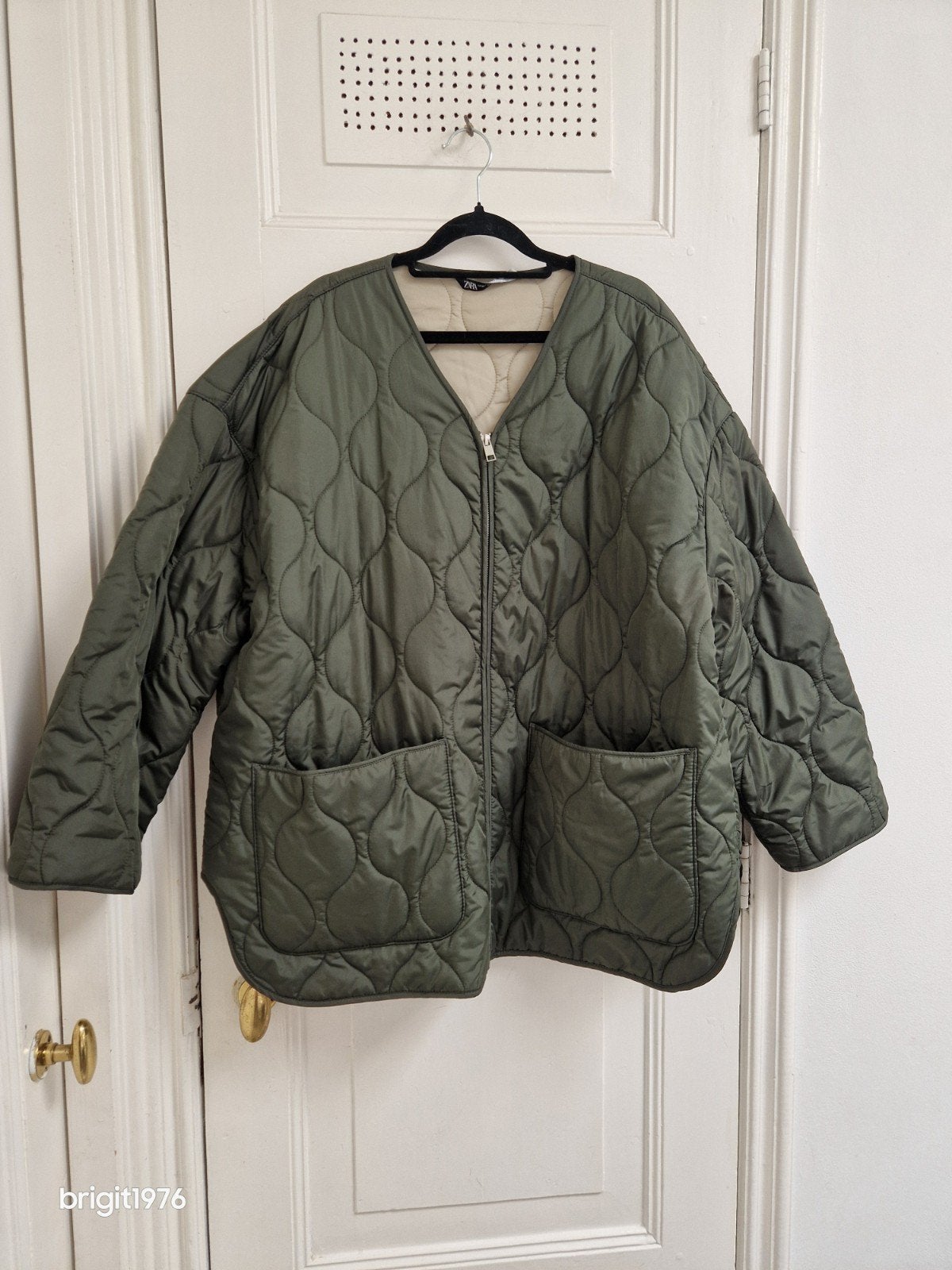 Mooie oversized groene jas van Zara, Zara., Ophalen of Verzenden, Zo goed als nieuw, Maat 36 (S)