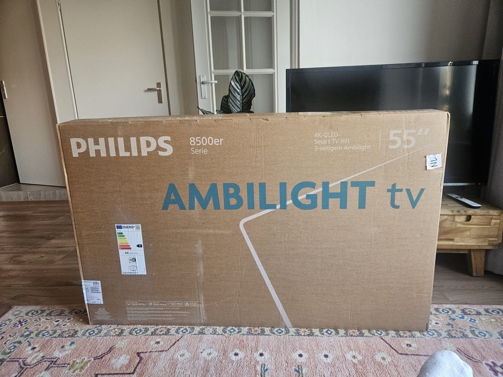 Philips 8500 serie 55" 4K QLED Ambilight Smart TV, Ophalen, Philips, QLED, 50 Hz