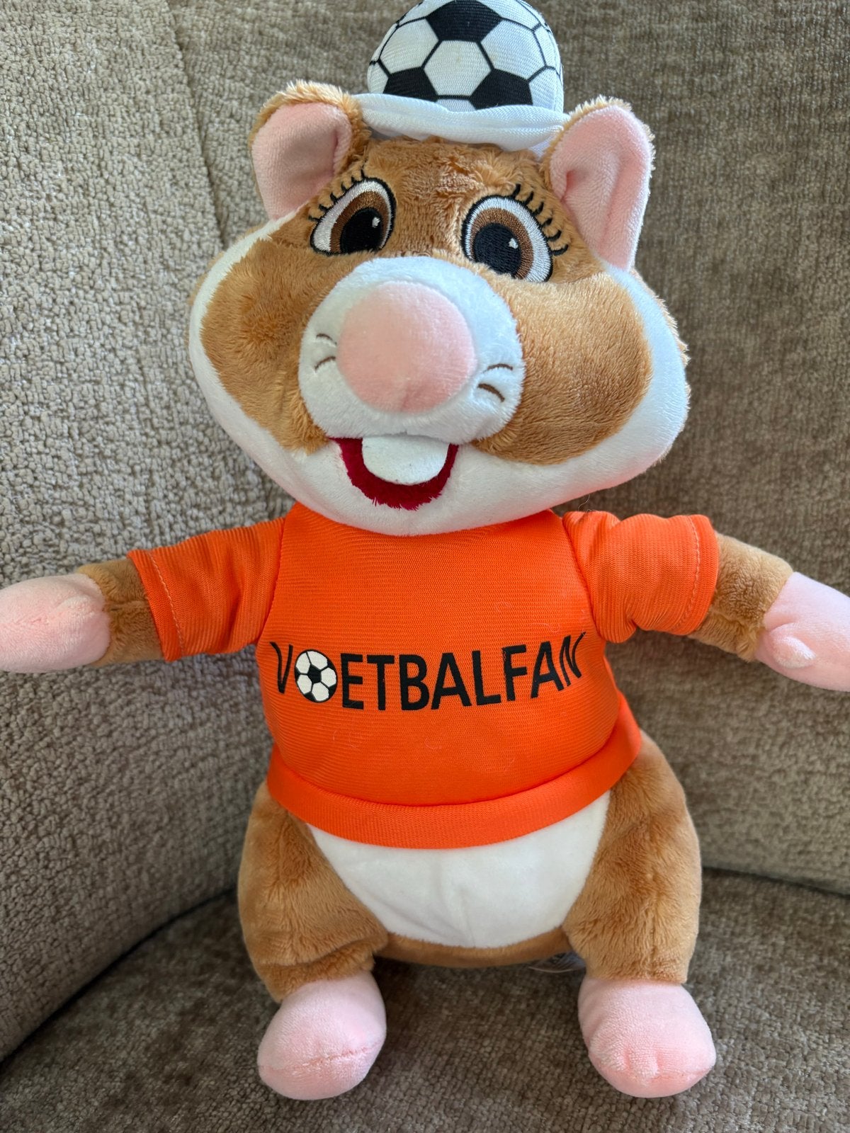 AH Hamster Voetbalfan, Kinderen en Baby's, Speelgoed | Knuffels en Pluche, Albert Heijn, Hamster, Ophalen of Verzenden, Zo goed als nieuw