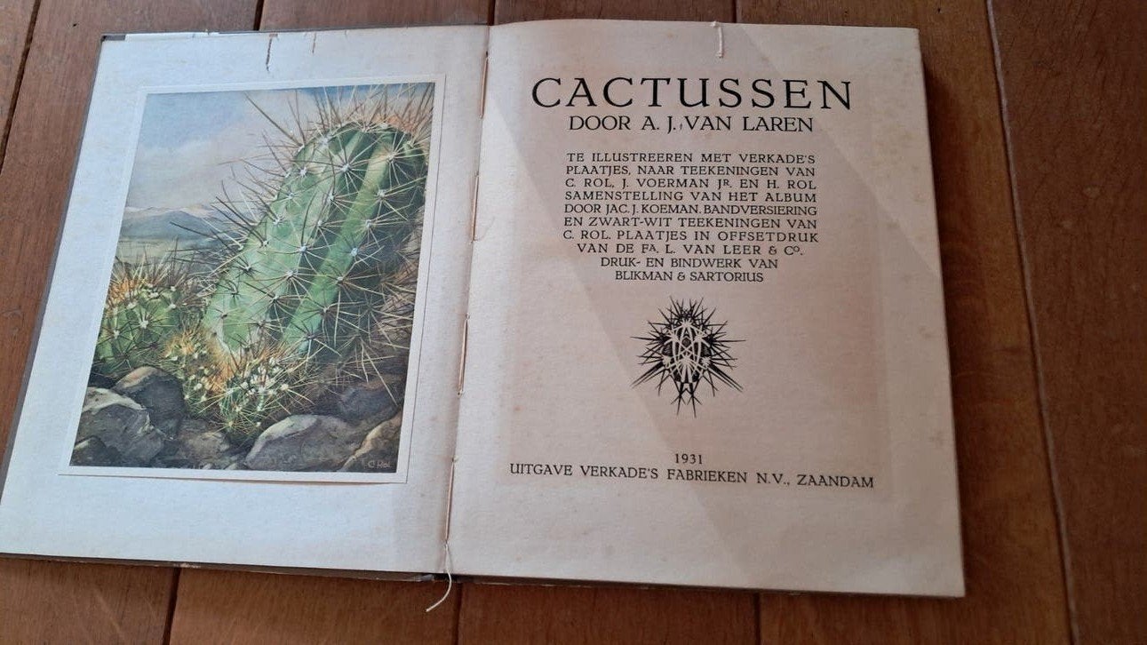 Cactussen - Geïllustreerd boek uit 1931, Ophalen of Verzenden, A.J. van Laren