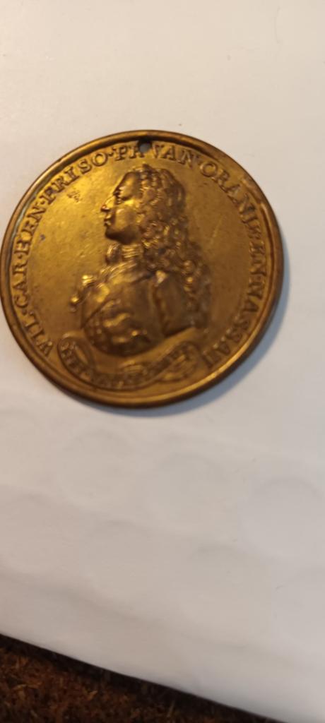Historische penning Willem III van Oranje-Nassau, Ophalen of Verzenden, Koning Willem III, Overige waardes, Losse munt
