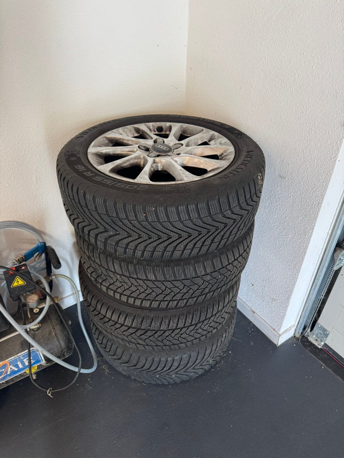 Orginele audi velgen met winterband, Ophalen, 16 inch, 205 mm, Winterbanden