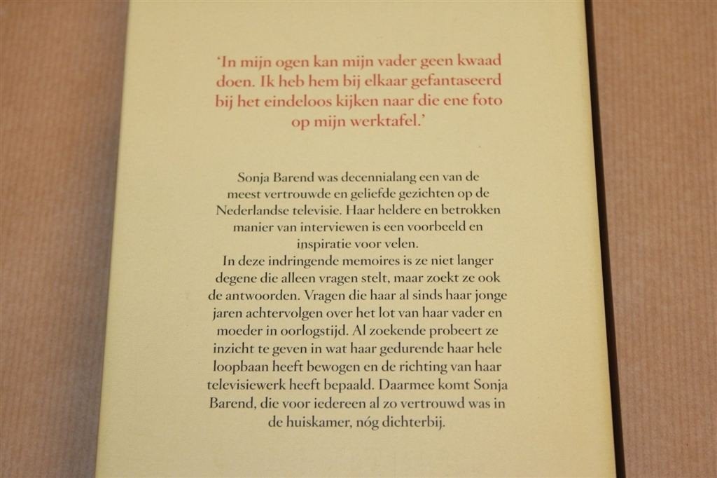 Je Ziet Mij Nooit Meer Terug — Sonja Barend 2017, Ophalen of Verzenden, Zo goed als nieuw