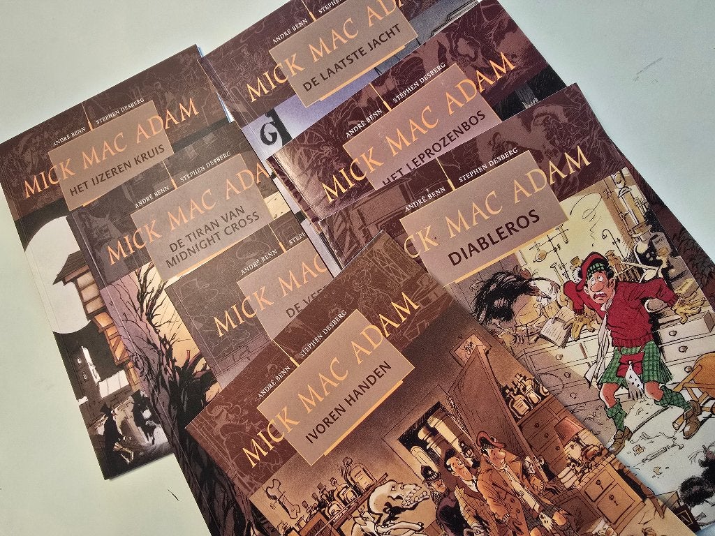 Mick Mac Adam (Arcadia, 7 albums, gesigneerd), Complete serie of reeks, Verzenden, Zo goed als nieuw, André Benn