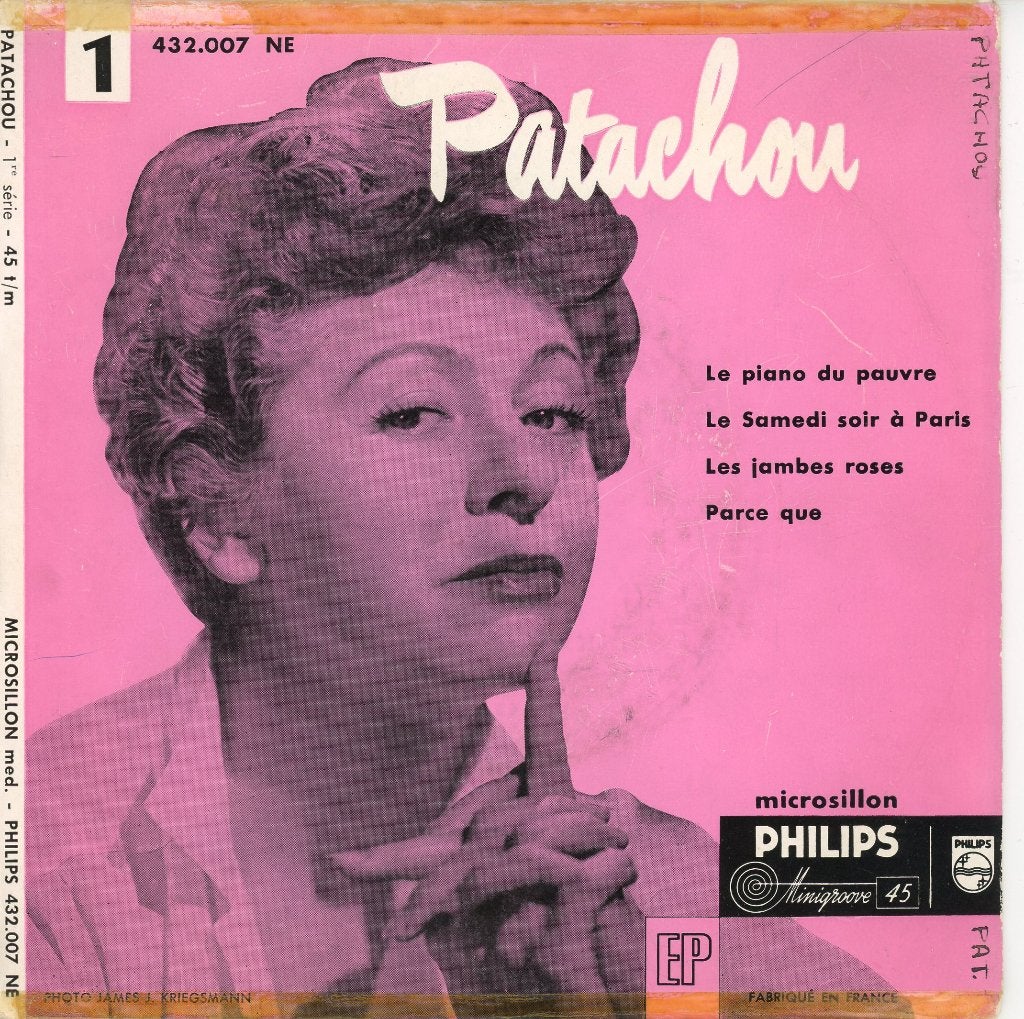EP Patachou - Le Piano Du Pauvre, Gebruikt, Verzenden, 7 inch, Beschermende buitenhoes