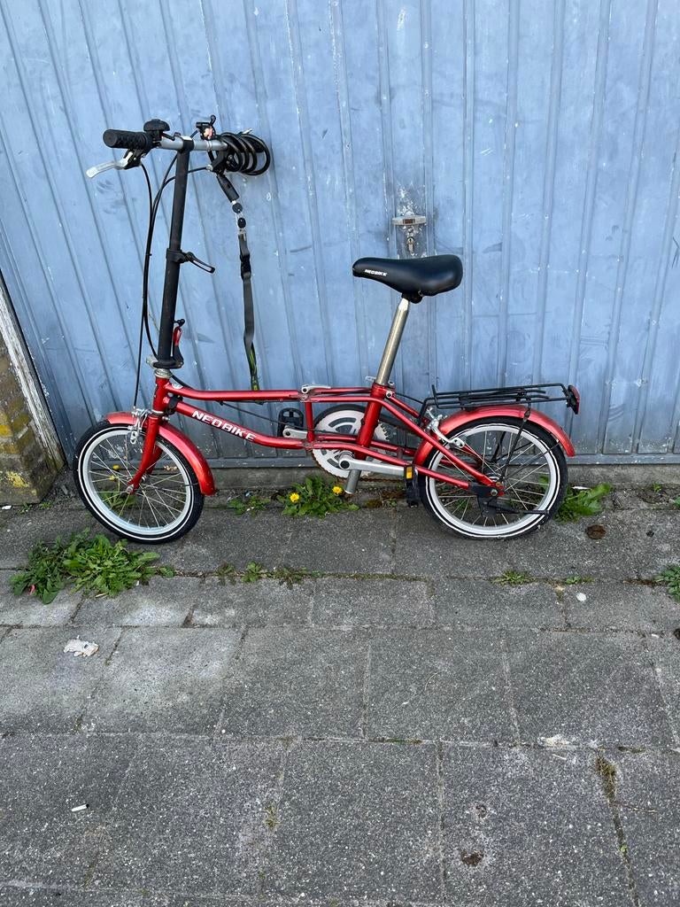 Rode vouwfiets - Handig voor woon-werkverkeer, 20 inch of meer, Gebruikt, Velgrem, Versnellingen