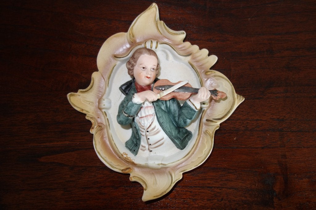 Wanddecoratie beeld violist met relief, Ophalen of Verzenden, Zo goed als nieuw, Mens