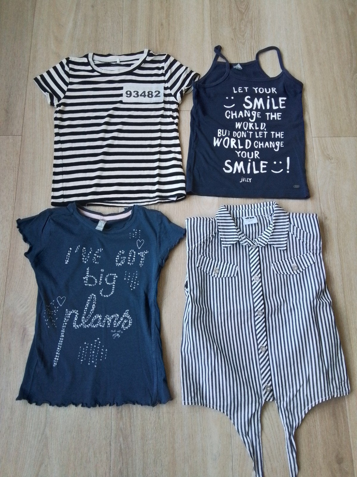 4 shirtjes mt 110-116, Meisje, Ophalen of Verzenden, Zo goed als nieuw, Shirt of Longsleeve