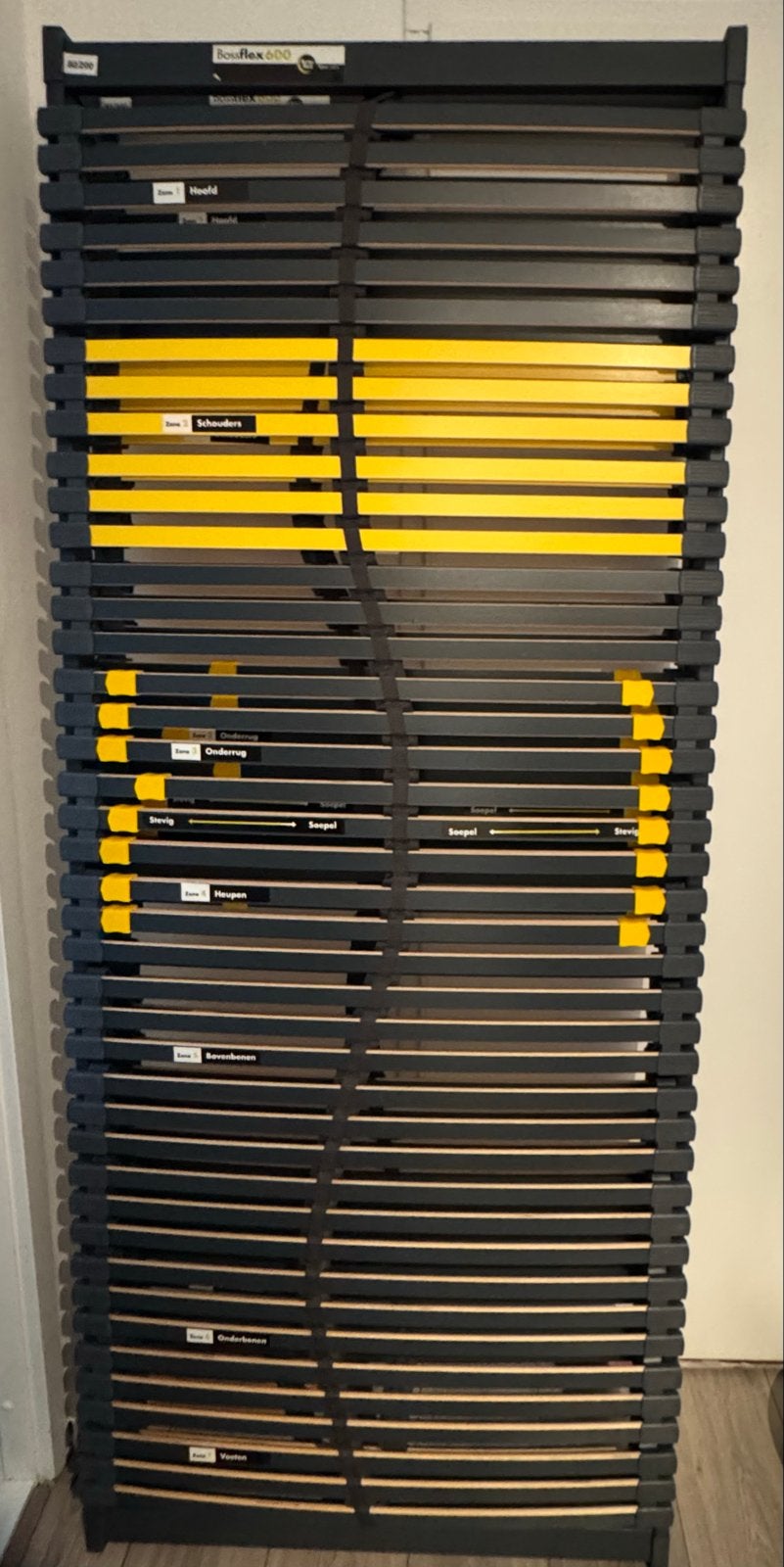 2x Bossflex 600 VL - Lattenbodem 80x200 cm, Huis en Inrichting, Ophalen, Eenpersoons, Zo goed als nieuw, 80 cm
