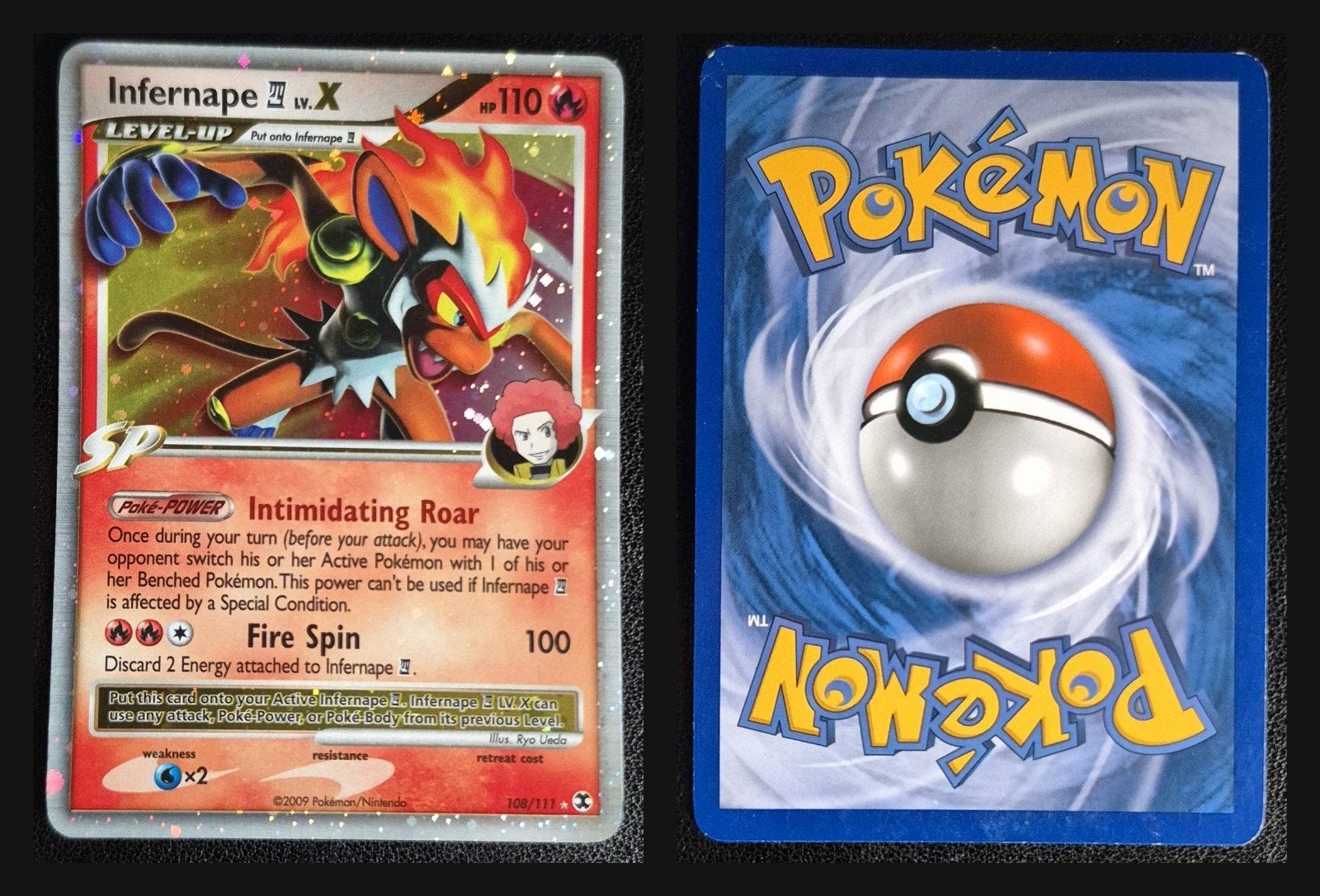 Infernape LV.X Pokémon Kaart - 100/117, Ophalen of Verzenden, Zo goed als nieuw, Losse kaart