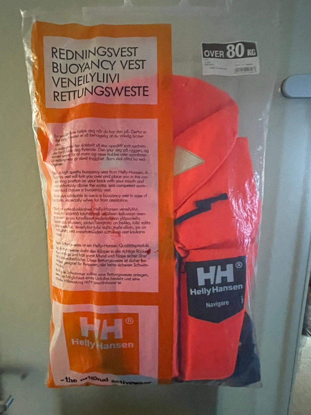 Helly Hansen reddingsvest, oranje, >80 kg, Watersport en Boten, Ophalen, Zo goed als nieuw, Overige typen