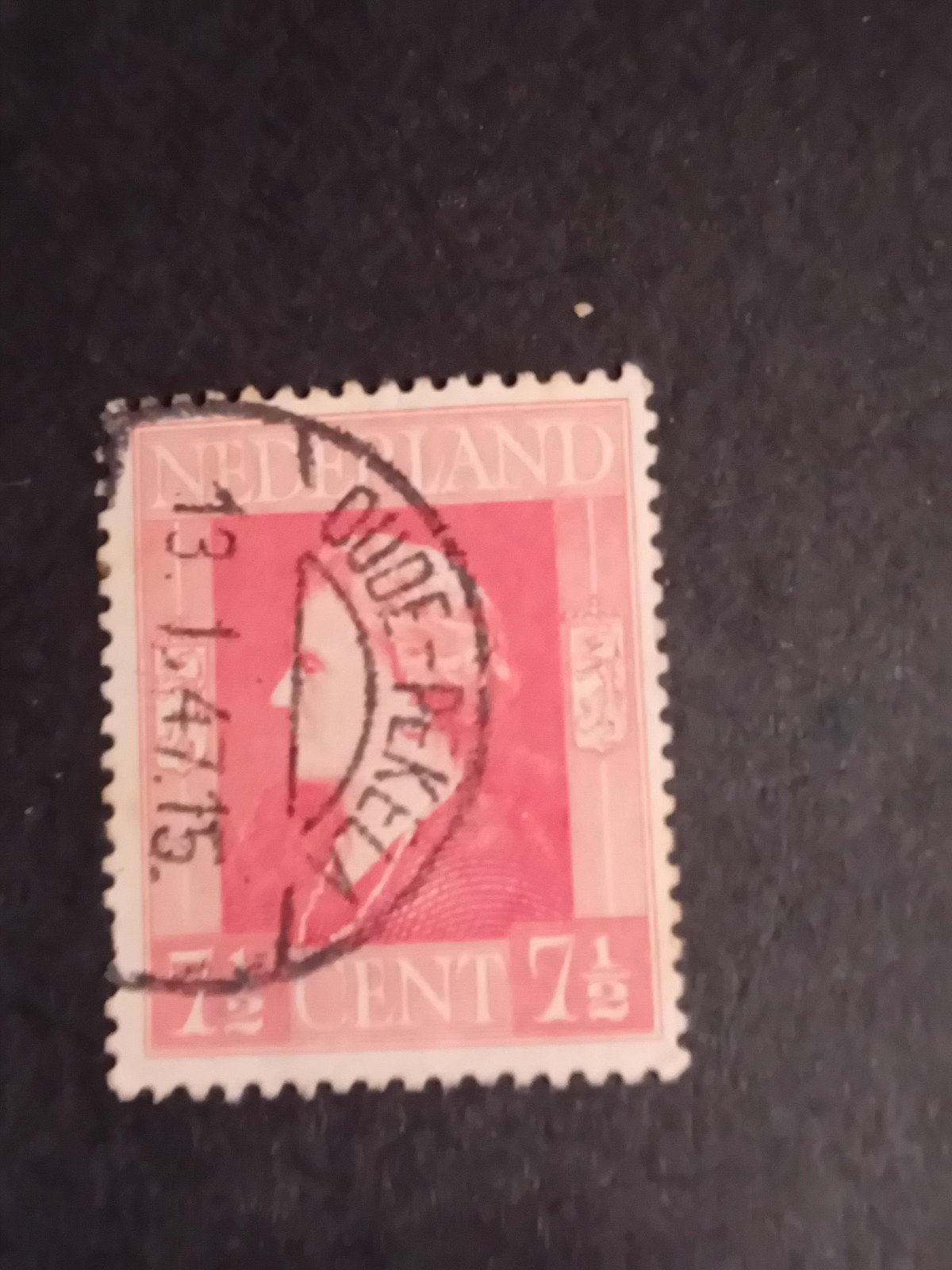 Nederlandse postzegel 7 1/2 cent gestempeld, Postzegels en Munten, Postzegels | Nederland, Ophalen of Verzenden, Na 1940, Gestempeld