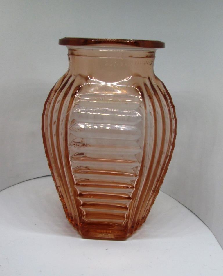 Franse Art Deco vaas van roze persglass Nr.1, Antiek en Kunst, Antiek | Glas en Kristal, Ophalen