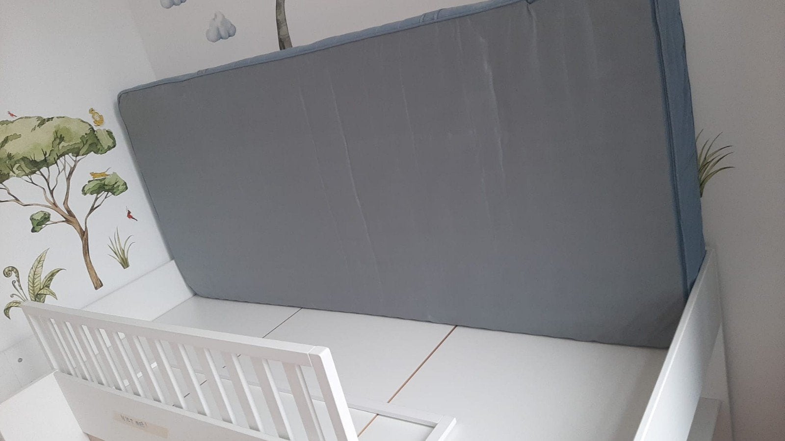 Kinderbed met kast en glijbaan, Ophalen, 85 tot 100 cm, Gebruikt, Hoogslaper of Stapelbed