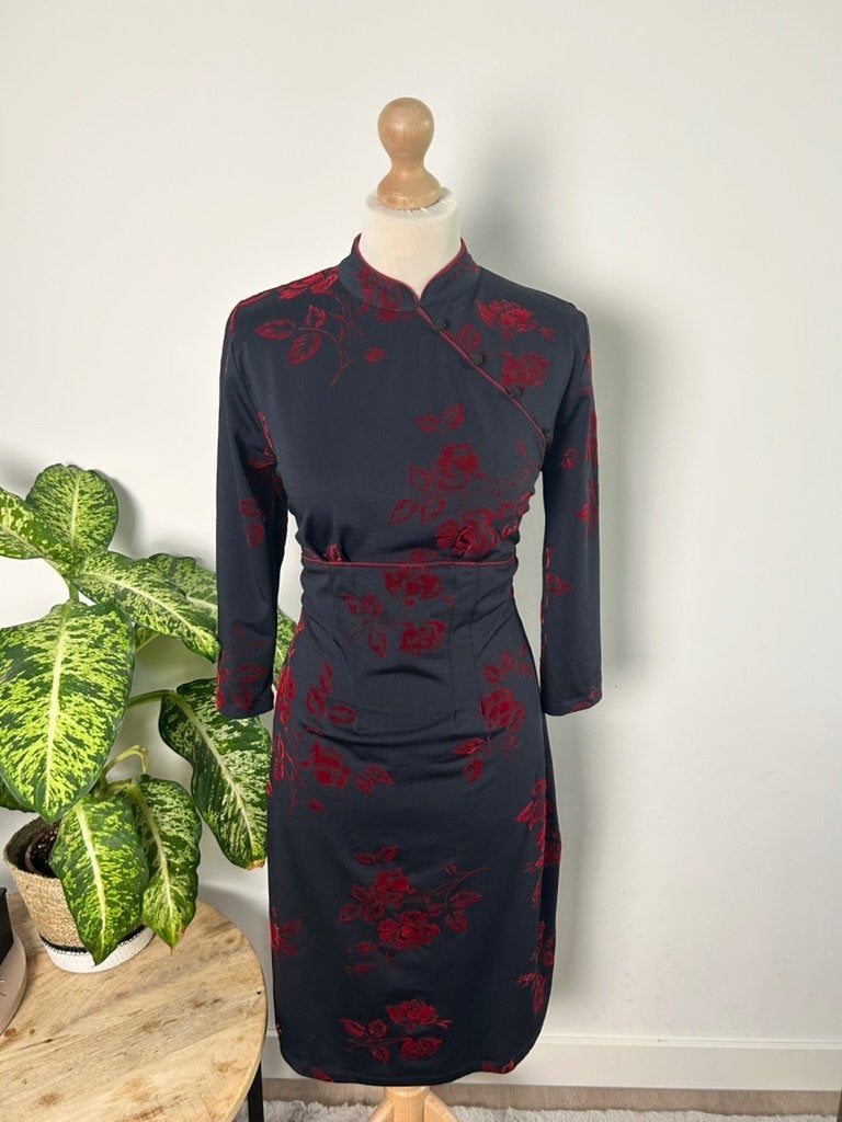King Louie maat L Kimono Aziatische jurk 3449, Kleding | Dames, Zwart, Maat 42/44 (L), Ophalen of Verzenden, Zo goed als nieuw