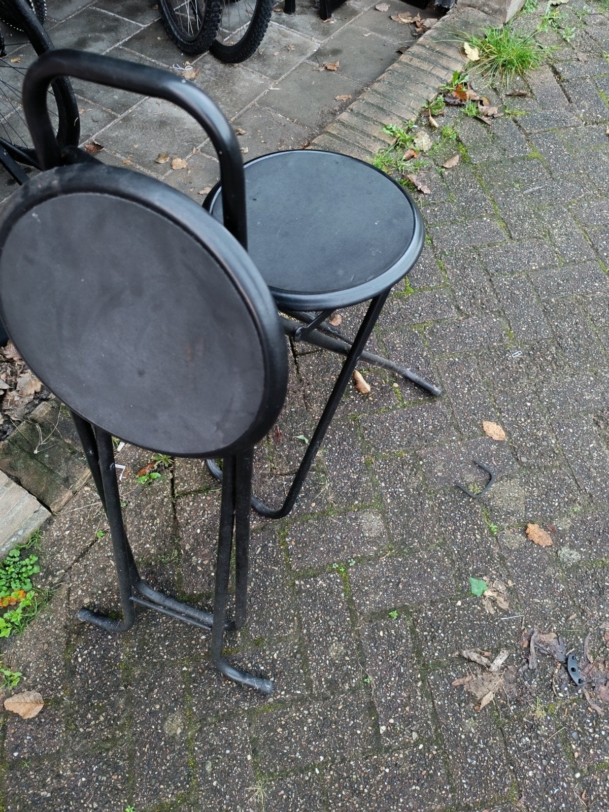 Set van 2 inklapbare krukjes, Ophalen, Gebruikt, IJzer