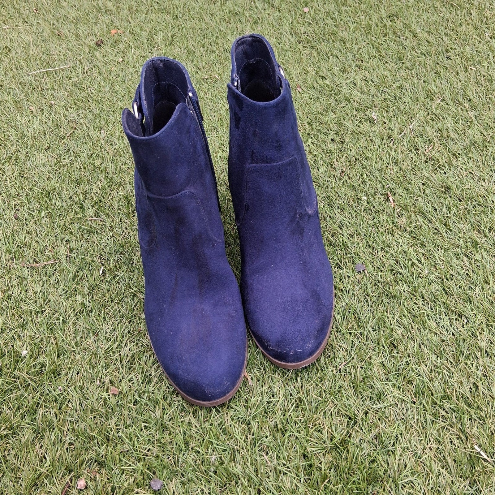 Anna Field enkellaarsjes met sleehak - Maat 42, Anna Field, Blauw, Lage of Enkellaarzen, Ophalen of Verzenden