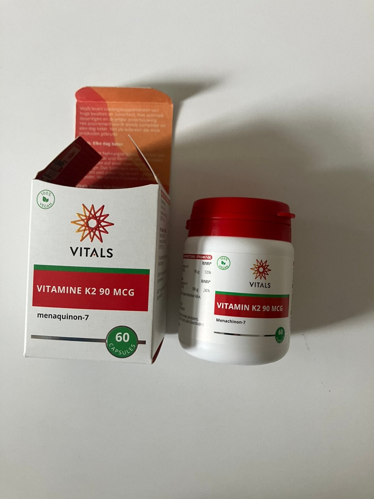 Vitals vitamine K2 90MCG- nieuw en ongeopend, Ophalen of Verzenden, Nieuw, Overige typen