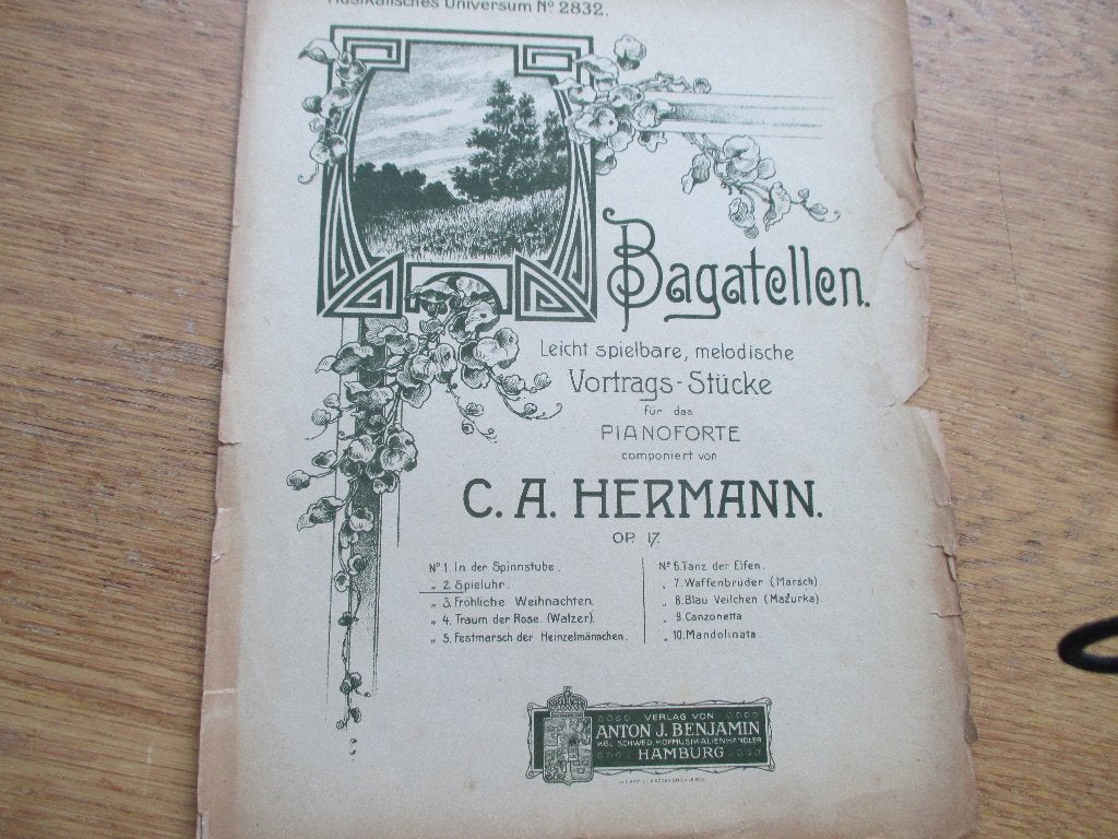 Die spieluhr - c.a.hermann -voor piano, Gebruikt, Klassiek, Ophalen of Verzenden, Artiest of Componist