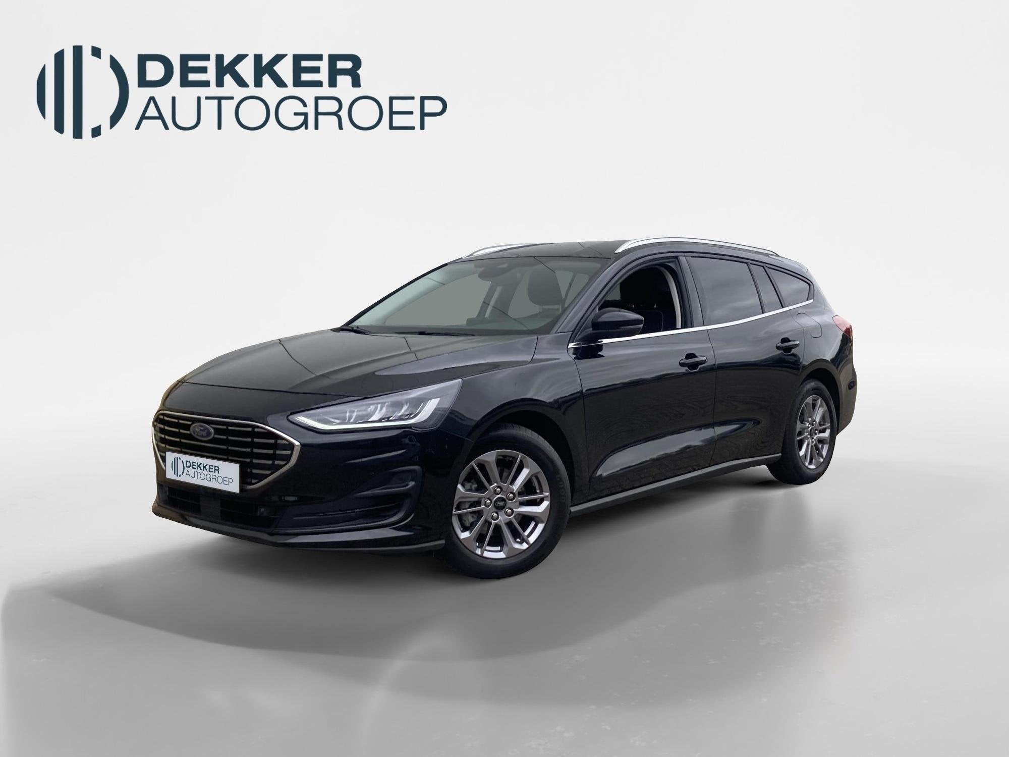 Ford Focus 1.0 EcoBoost Hybrid 125 pk Titanium SYNC 4 Naviga, Gebruikt, Zwart, Origineel Nederlands, Handgeschakeld